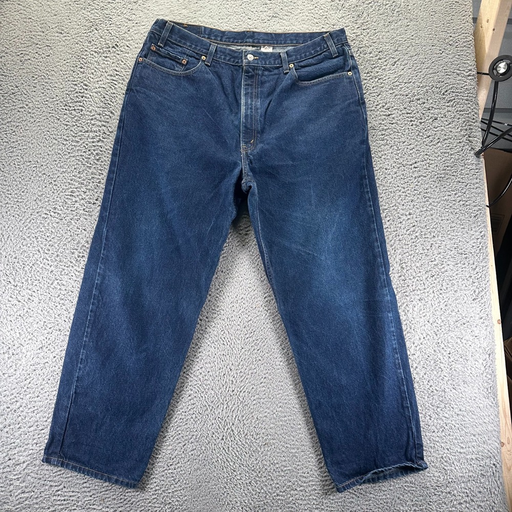 Vintage Levi's 550 Jeans Mens 42x30 Blue Cotton Denim Workwear Faded Relaxed Fit